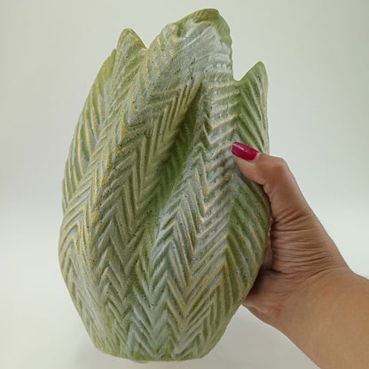 Vaso Cerâmico Verde Home&Co Albero 24x15x15cm para Decoração