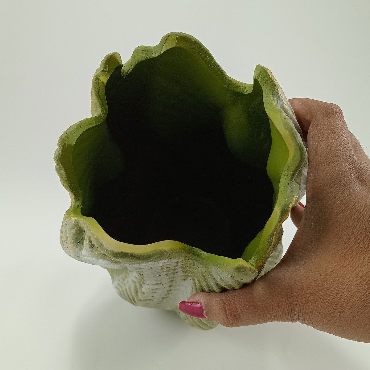 Vaso Cerâmico Verde Home&Co Albero 24x15x15cm para Decoração