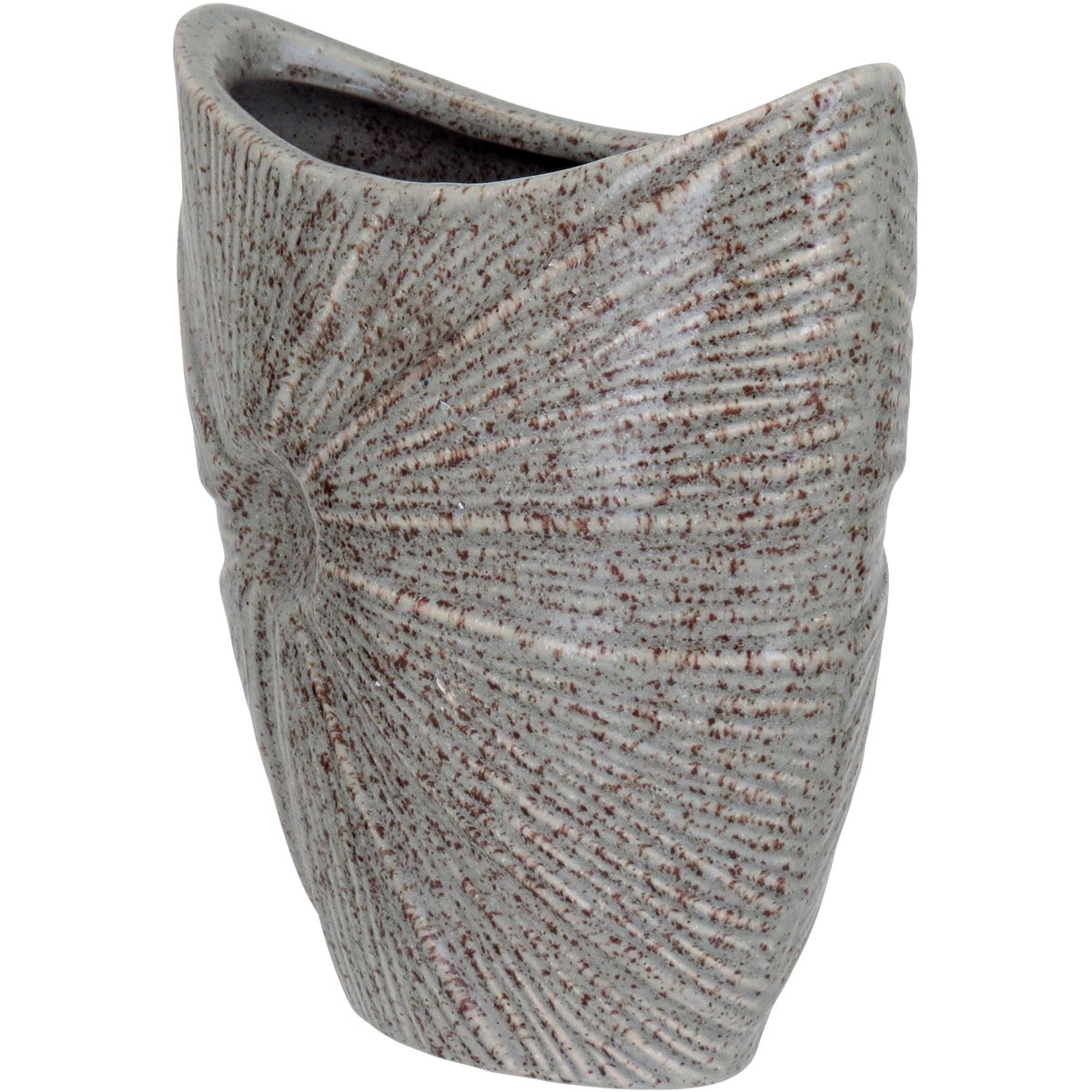 Vaso Decorativo Cerâmico Home&Co Prune Marfim 20x17x9cm