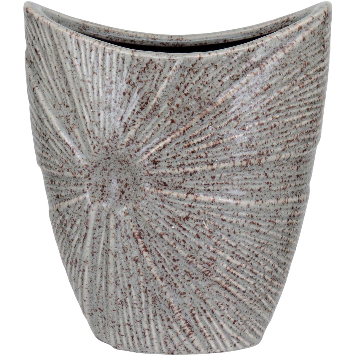 Vaso Decorativo Cerâmico Home&Co Prune Marfim 20x17x9cm