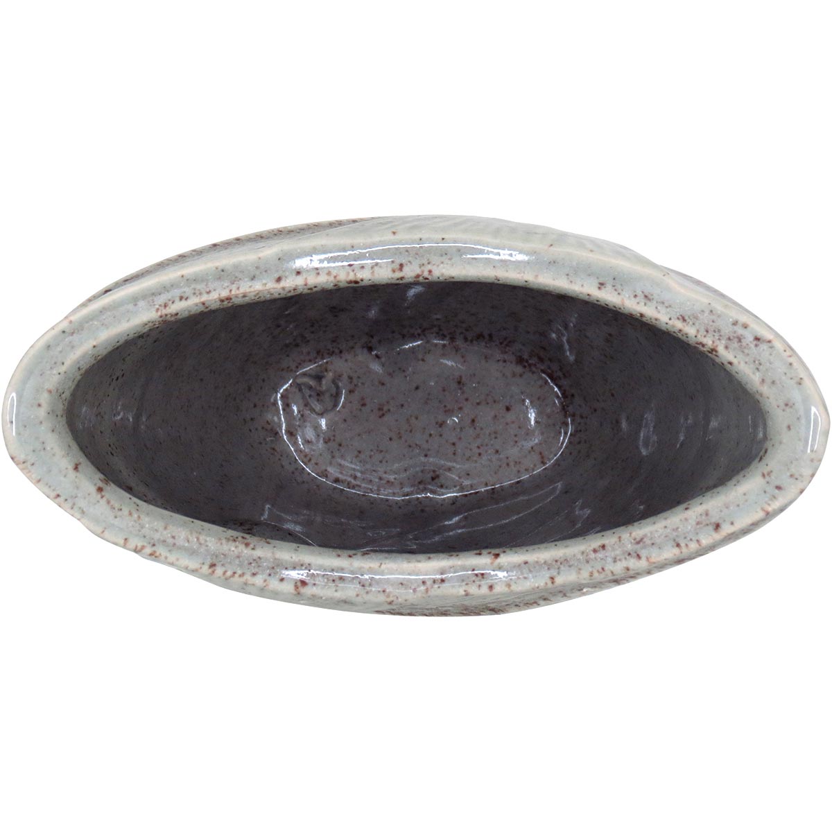 Vaso Decorativo Cerâmico Home&Co Prune Marfim 20x17x9cm