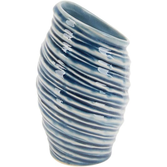 Vaso Cerâmico Azul Home&Co Ninon 15,6x8x8,1cm para Arranjos Florais