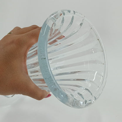 Vaso Nihao em Vidro Transparente 23x15cm para Decoração Floral