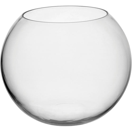 Vaso Bubble de Vidro Transparente 18x22cm para Decoração