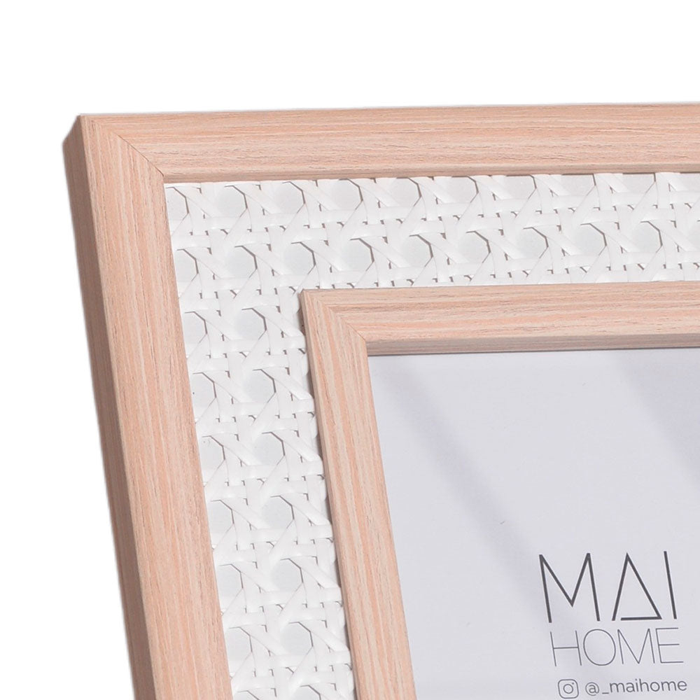 Porta Retrato MDF Palha Yuri 15x20 Mai Home Decorativo