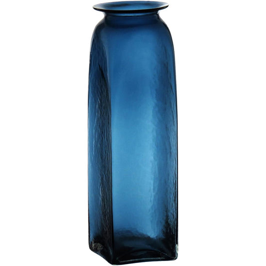 Vaso Decorativo em Vidro Azul Esbo 41x12x12cm para Flores