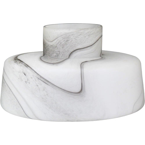 Vaso Decorativo Obelle em Vidro Branco 22x35cm para Flores