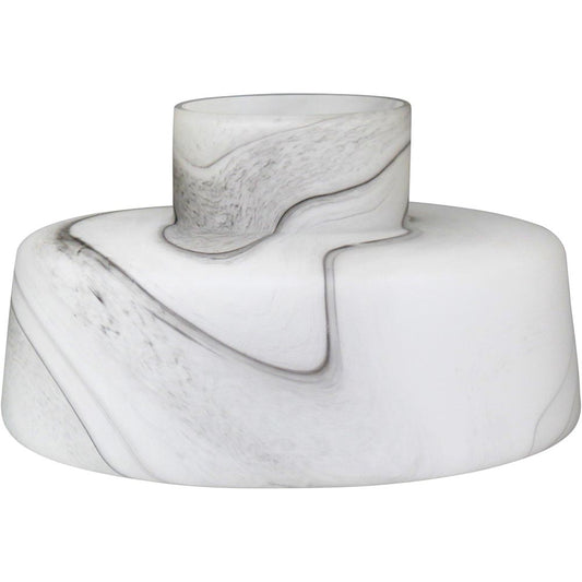 Vaso Decorativo Obelle em Vidro Branco 22x35cm para Flores