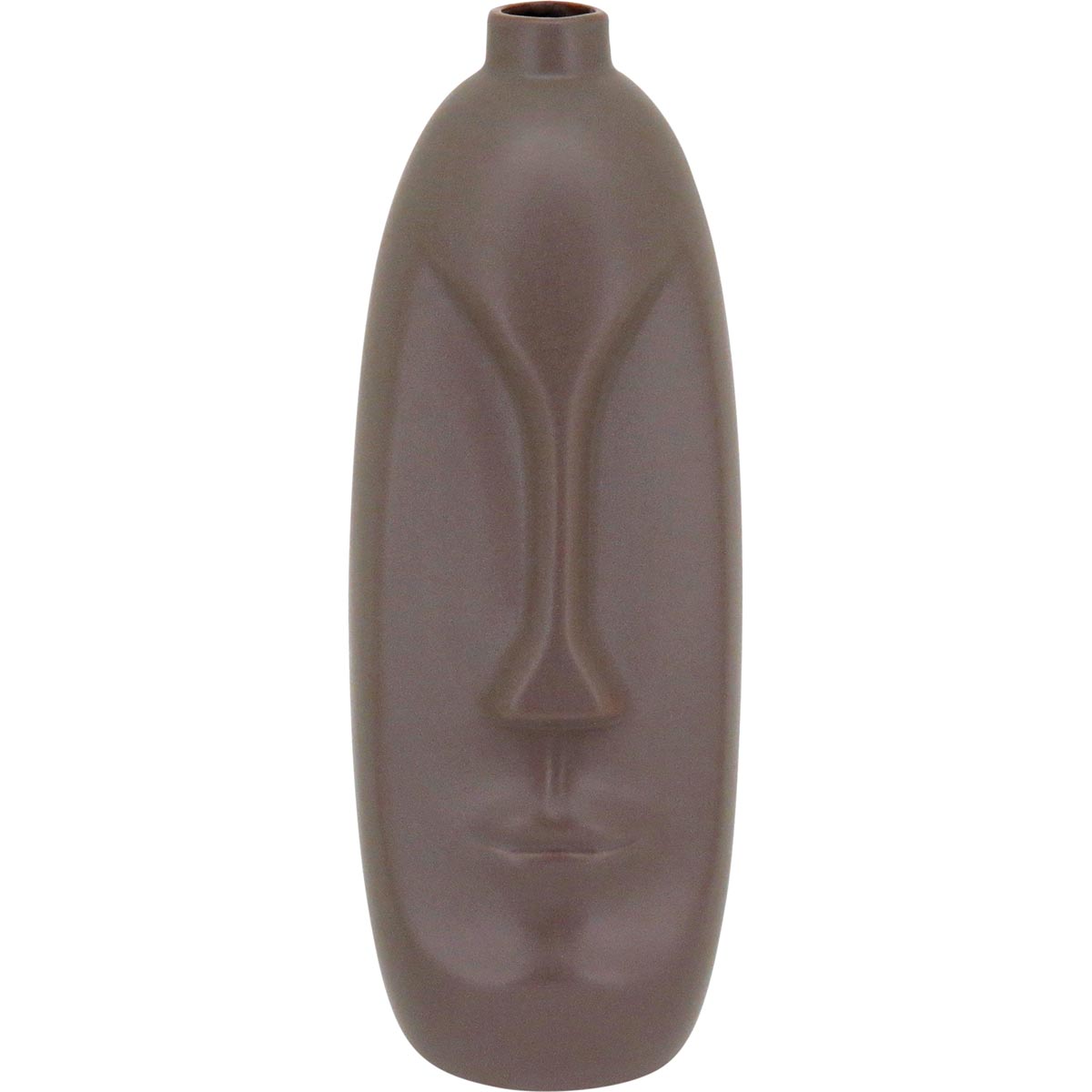 Vaso Zen Cerâmica 27x10x9cm Cinza