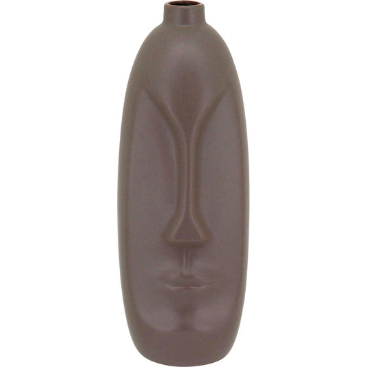 Vaso Zen Cerâmica 27x10x9cm Cinza