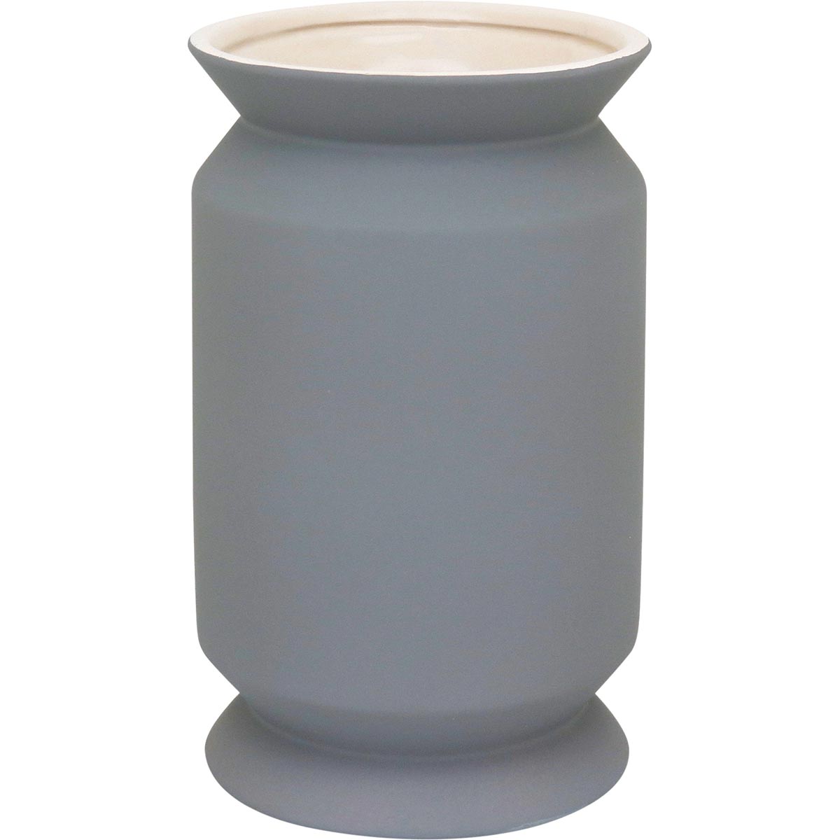 Vaso Winnie Cerâmica 23x14x14cm Cinza