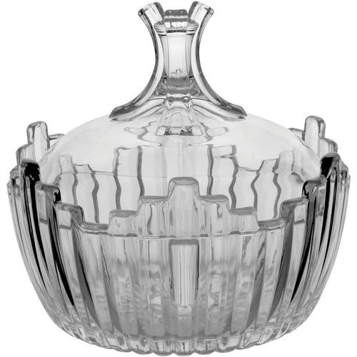 Potiche Aiza Vidro Transparente 16x17cm para Doces e Decoração