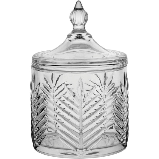 Potiche de Vidro Transparente 16x10cm Bomboniere Decorativa