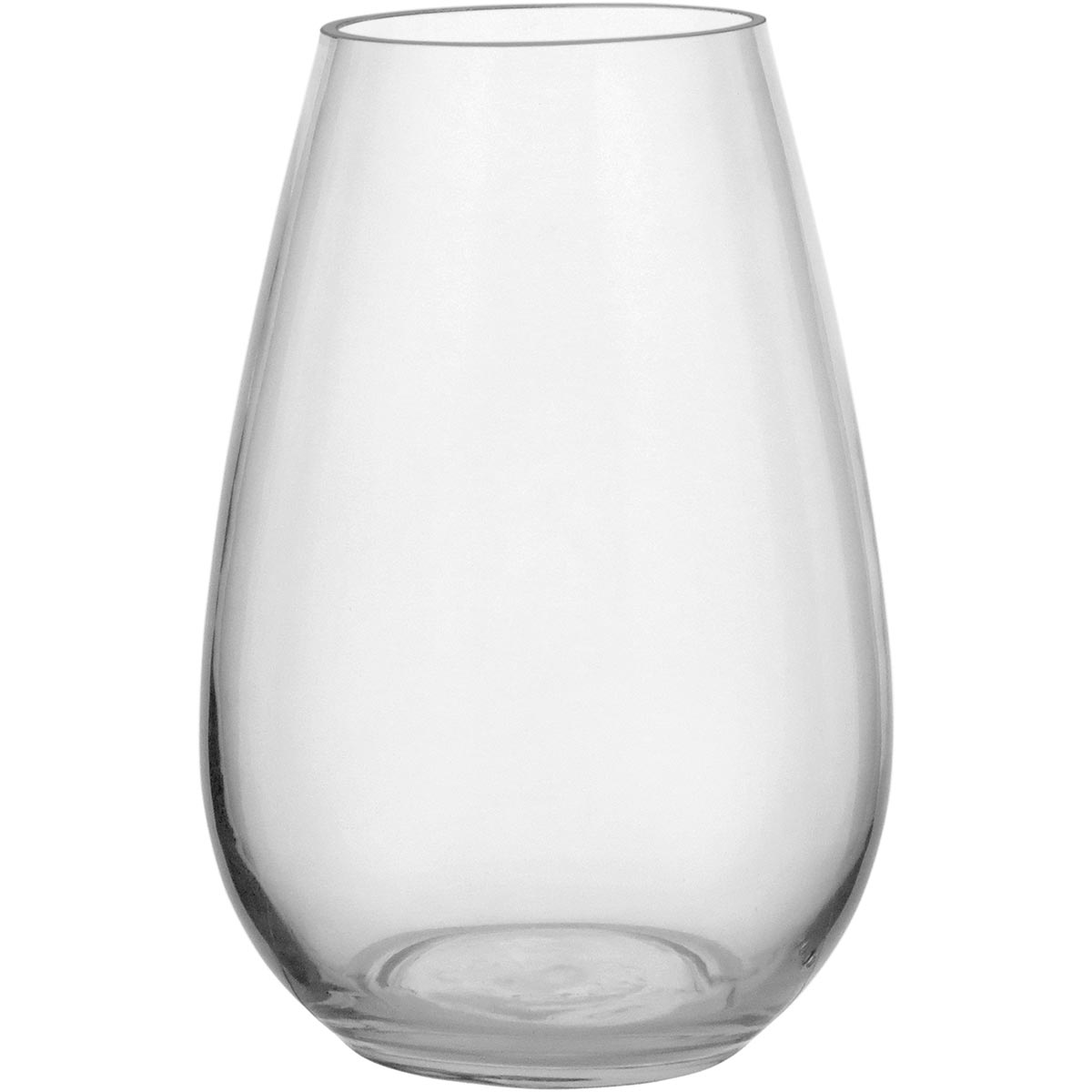 Vaso Decorativo Boris em Vidro Transparente 23x16x16cm