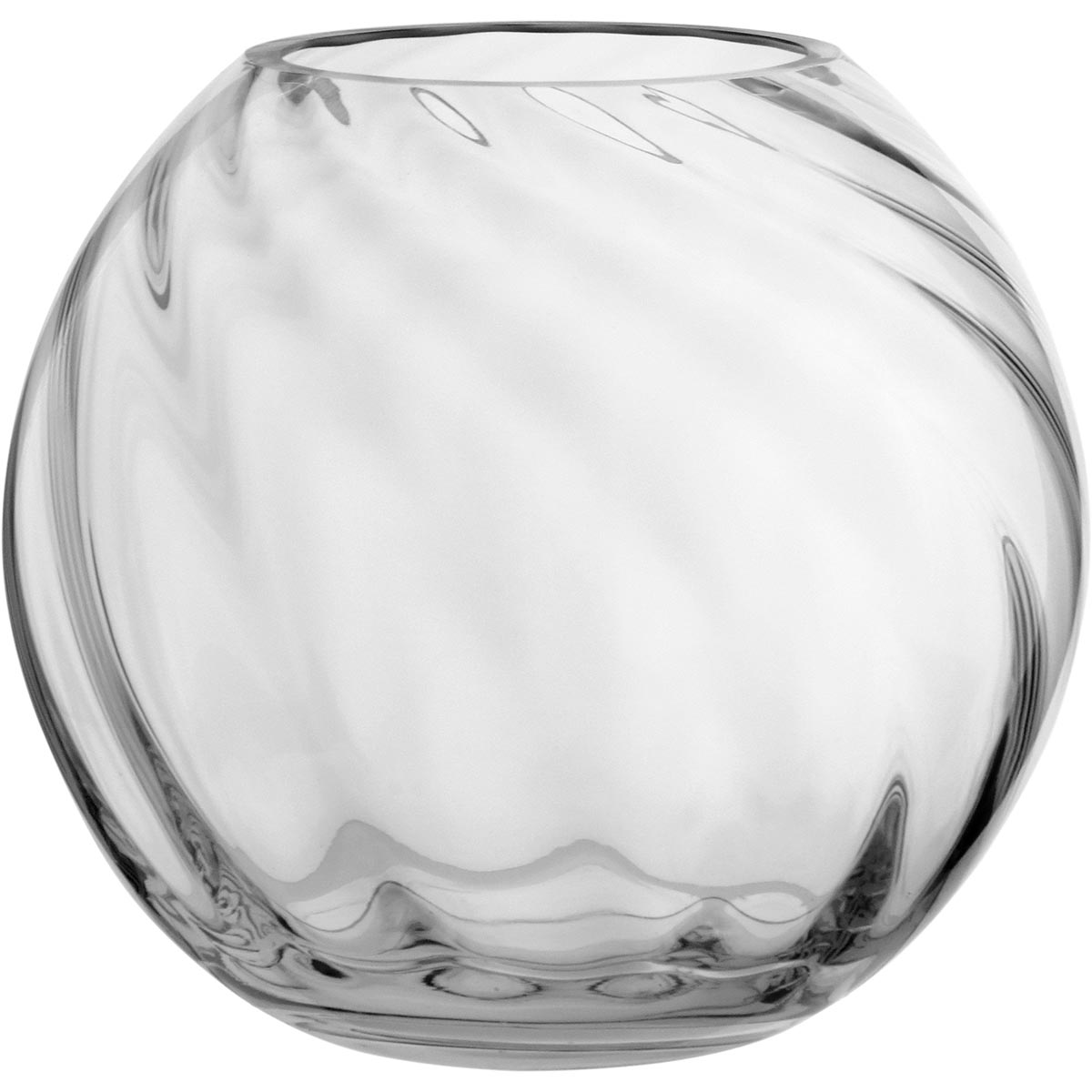 Vaso Bubble em Vidro Transparente 22x24cm para Decoração