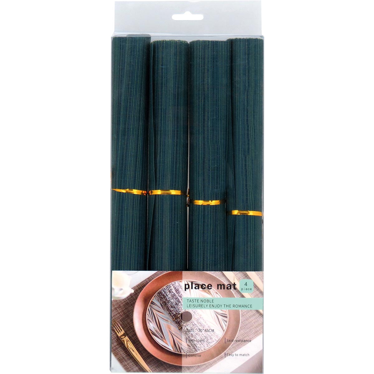 Conjunto 4 Lugares Americanos PVC Azul 44x30cm - Proteção e Estilo