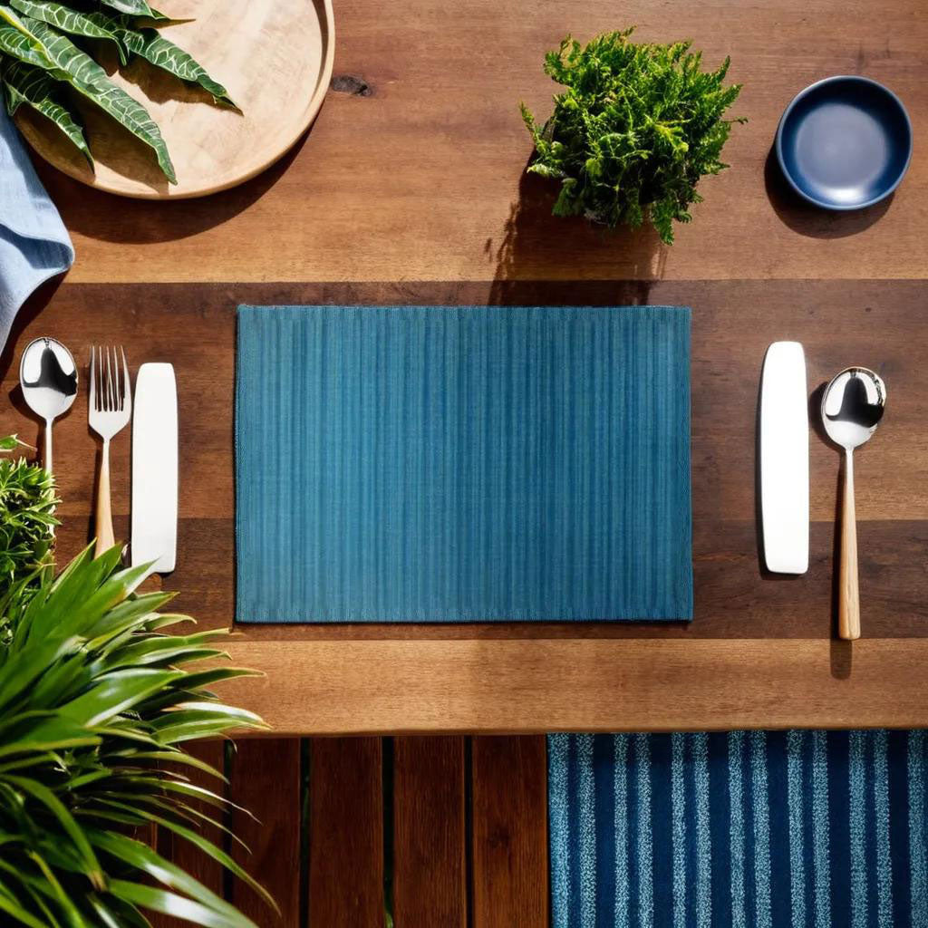 Conjunto 4 Lugares Americanos PVC Azul 44x30cm - Proteção e Estilo