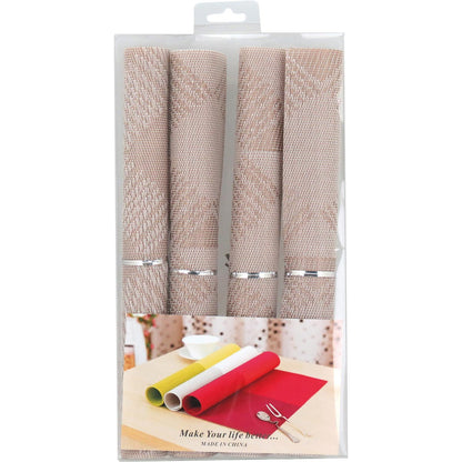 Jogo de 4 Lugares Americanos PVC Bege 45x30cm - Proteção e Estilo