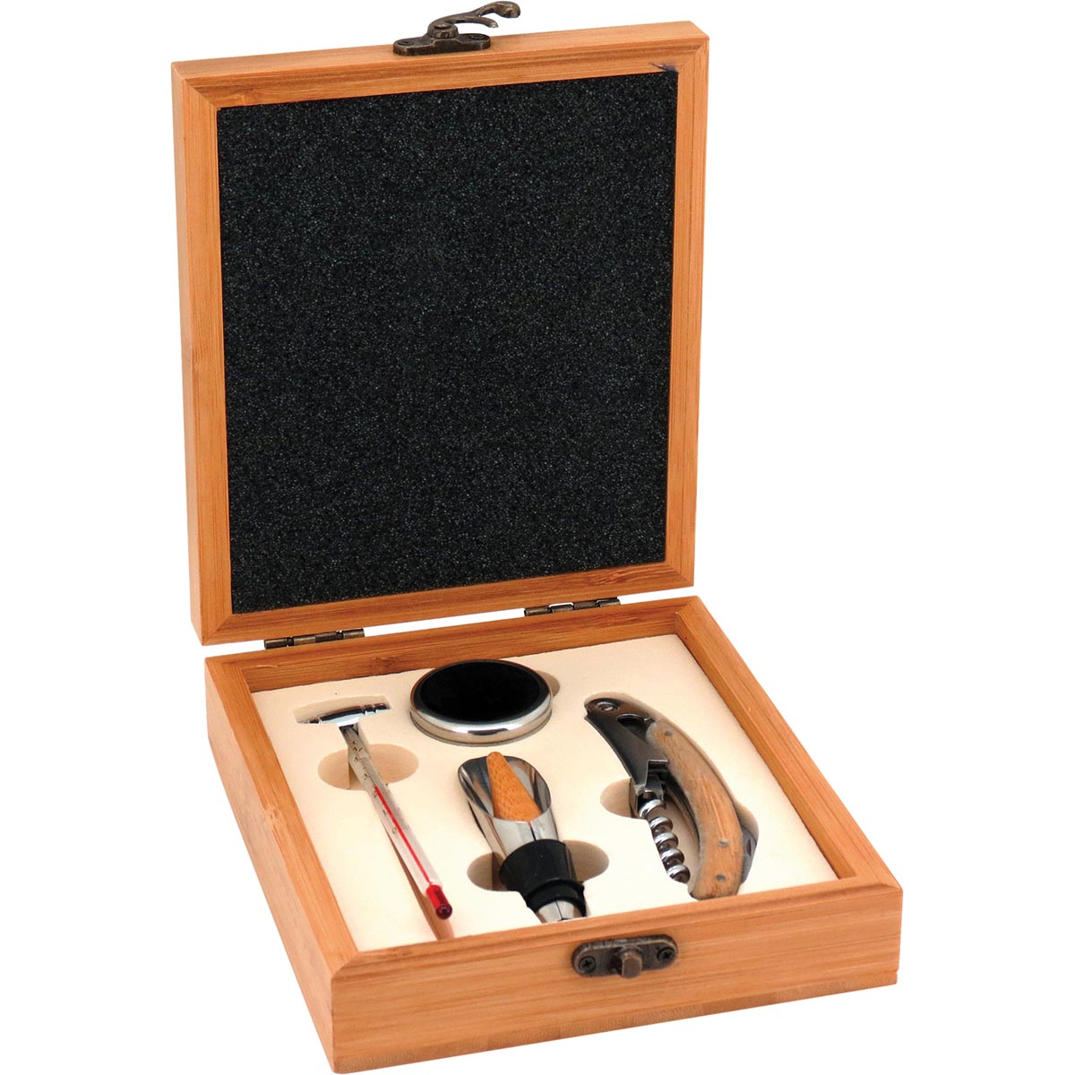 Jogo de Bar Completo Bambu com Shaker e Utensílios para Drinks