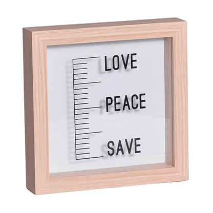 Quadro Cofre Save 20x20cm MDF Vidro Mai Home Artesanal