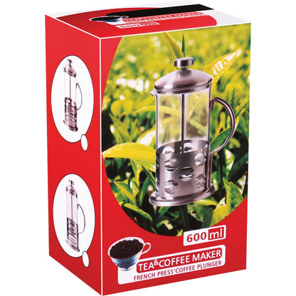 Cafeteira Francesa Expresso 600ml Vidro Borossilicato Transparente