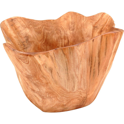 Centro de Mesa de Madeira Natural 17x37x32cm - Elegância para Decoração