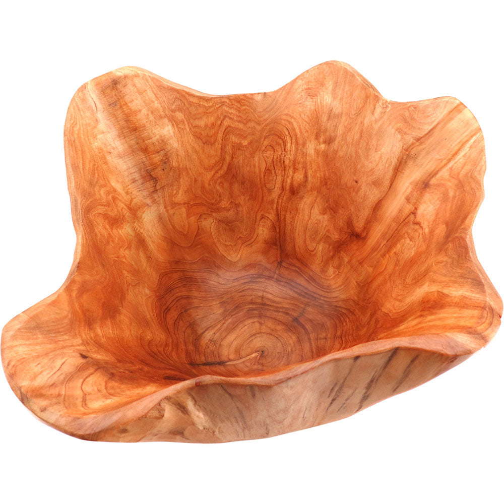 Centro de Mesa de Madeira Natural 17x37x32cm - Elegância para Decoração