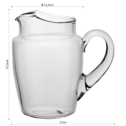 Jarra de Vidro Orinoco Transparente 1,1L 17x17x11cm Bico Antiderrame