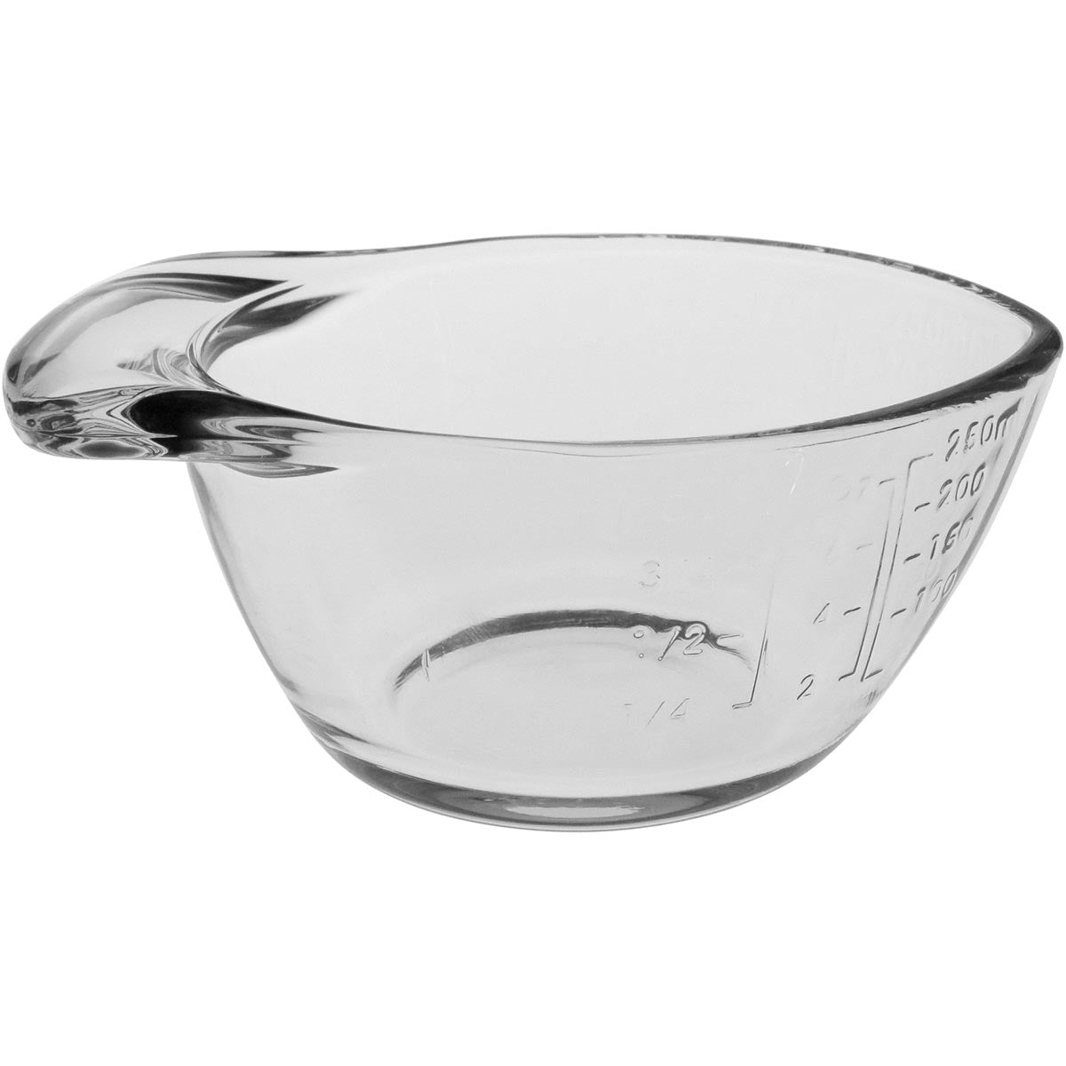 Tigela Medidora de Vidro Temperado Crisa Pyr O Rey 250ml Transparente