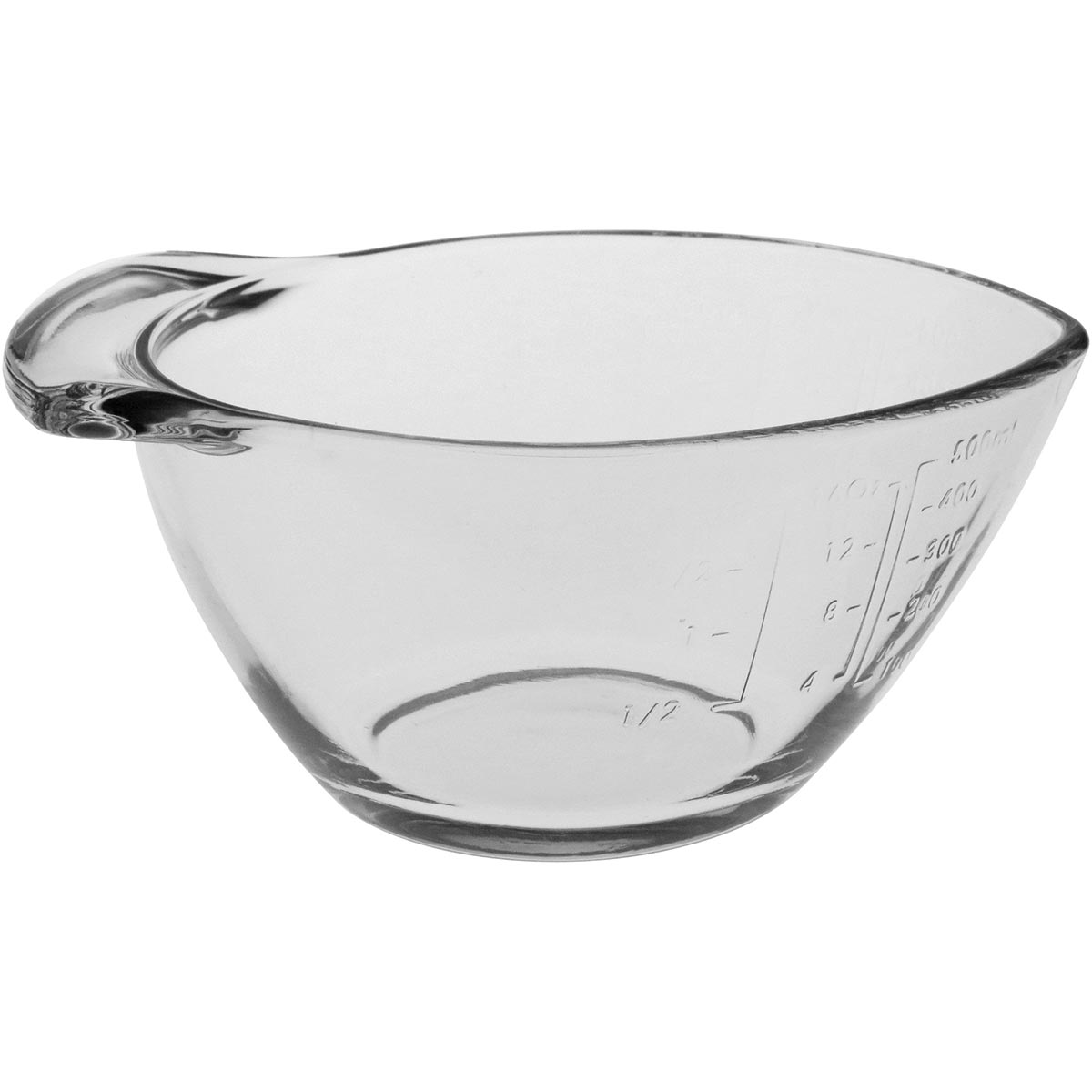 Tigela Medidora de Vidro Temperado 500ml Crisa Pyr O Rey Transparente