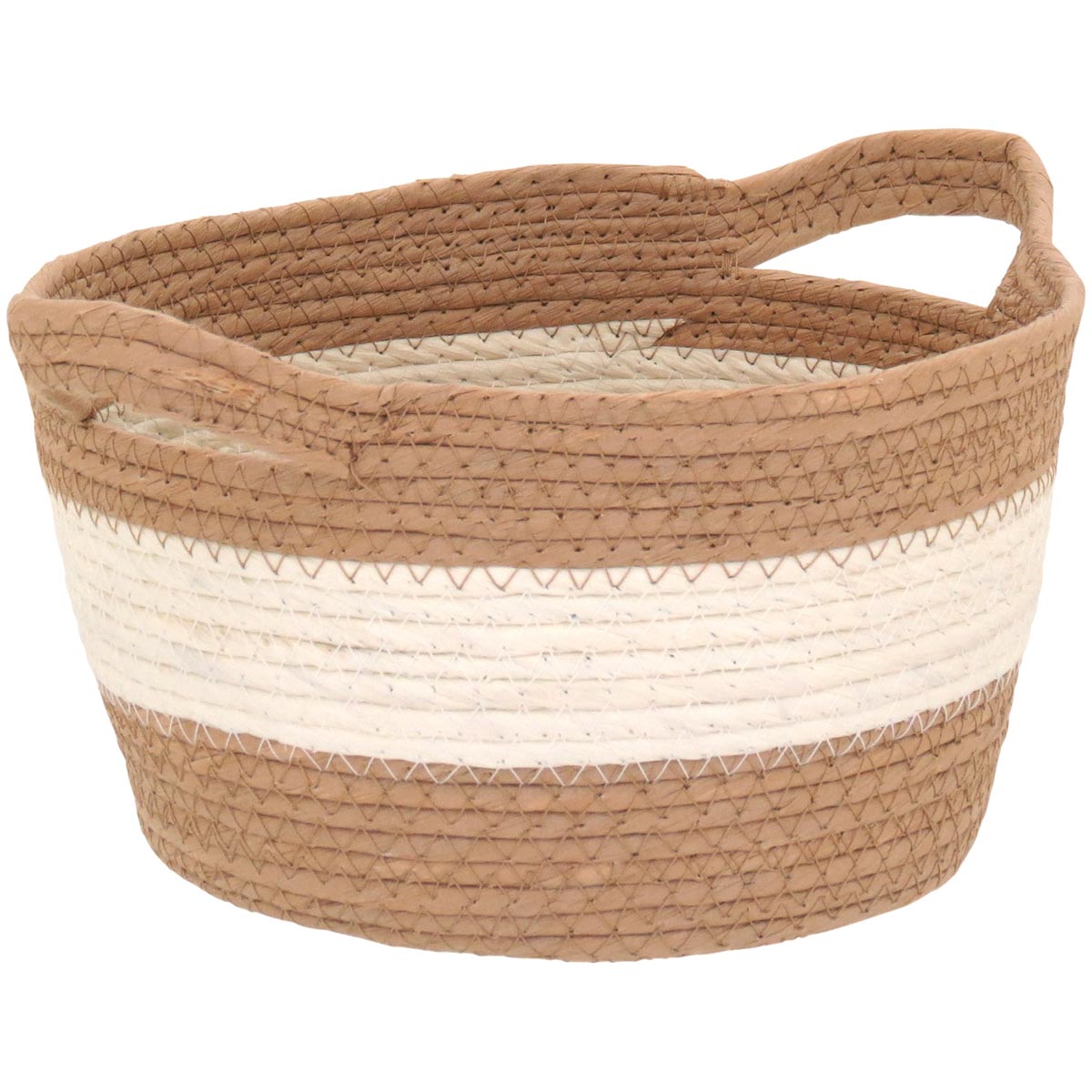 Conjunto de Cestas Decorativas Bangli Fibra Bege - 3 Peças