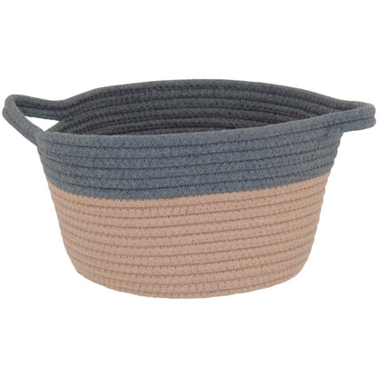 Cesta Organizadora Allegra 3 Peças Tecido Cinza - Grande, Médio, Pequeno