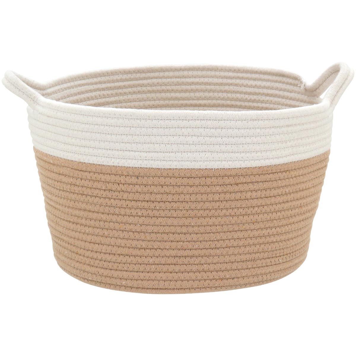 Conjunto 3 Cestas Organizadoras Allegra Tecido Branco - Grande, Médio, Pequeno