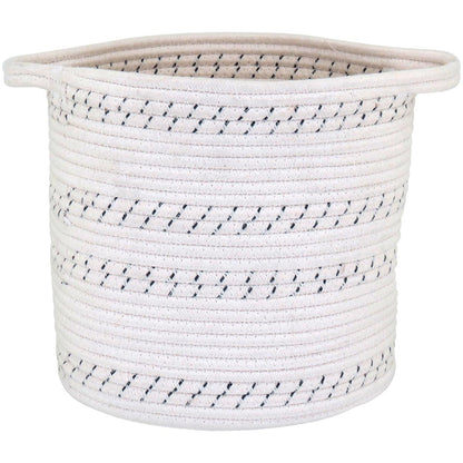 Cestas Organizadoras Allegra 3 Peças Tecido Branco para Decoração