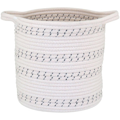 Cestas Organizadoras Allegra 3 Peças Tecido Branco para Decoração