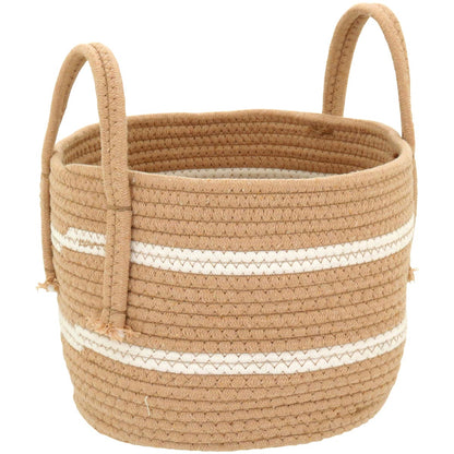 Cesta Organizadora Singara Tecido Bege - Conjunto 3 Peças Tamanhos G/M/P