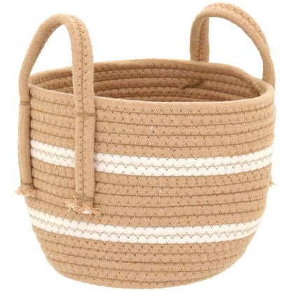 Cesta Organizadora Singara Tecido Bege - Conjunto 3 Peças Tamanhos G/M/P