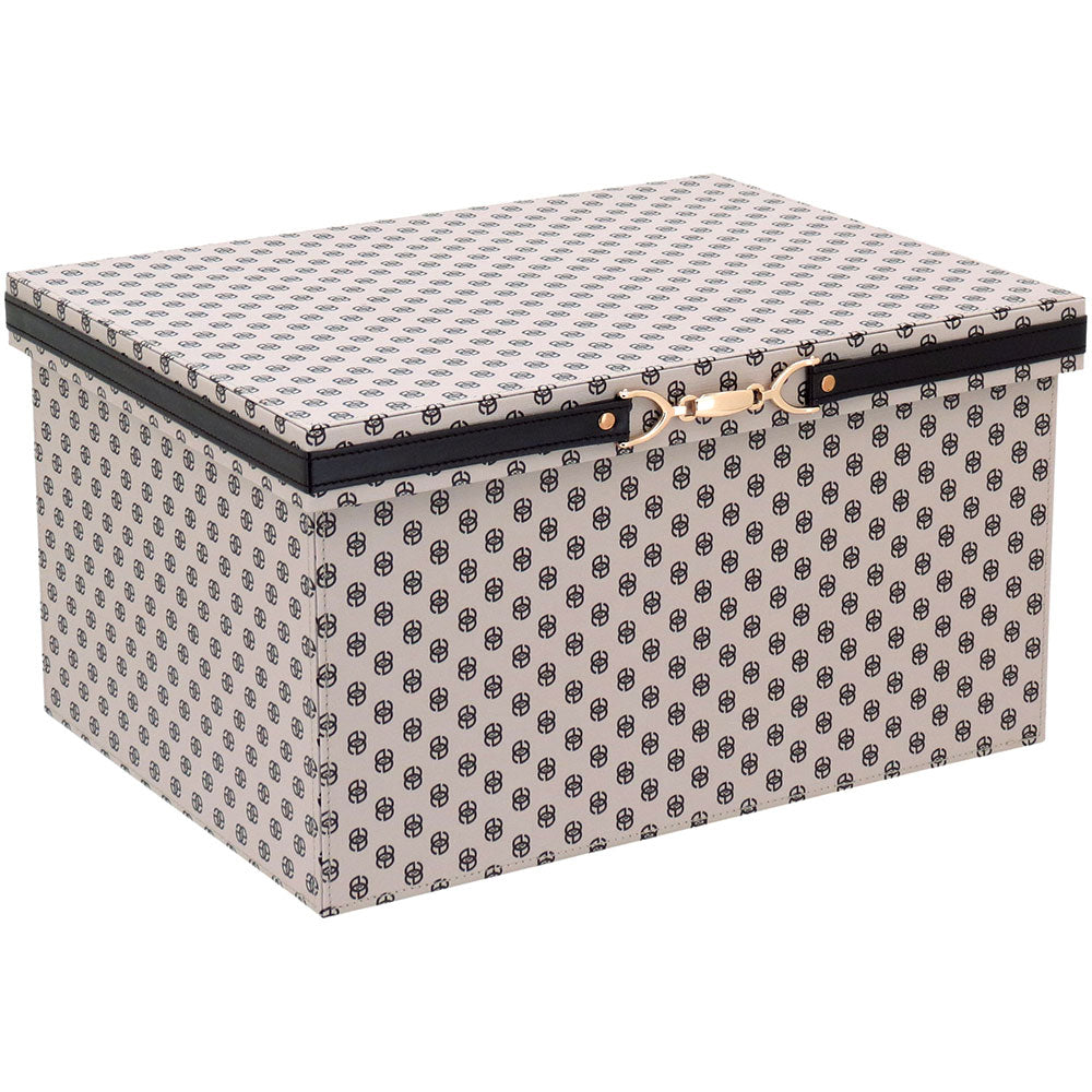 Caixa Organizadora Sintética Home&Co Francesca Bege 2 Peças