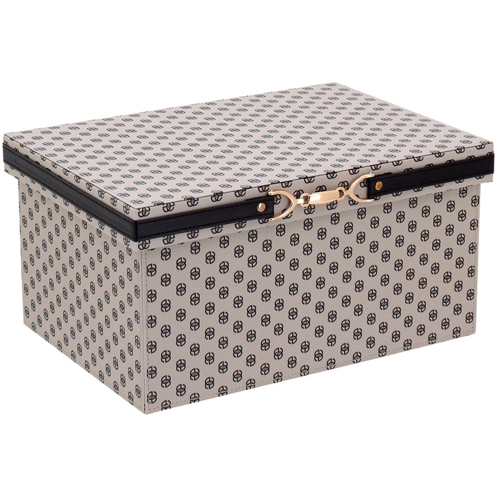 Caixa Organizadora Sintética Home&Co Francesca Bege 2 Peças