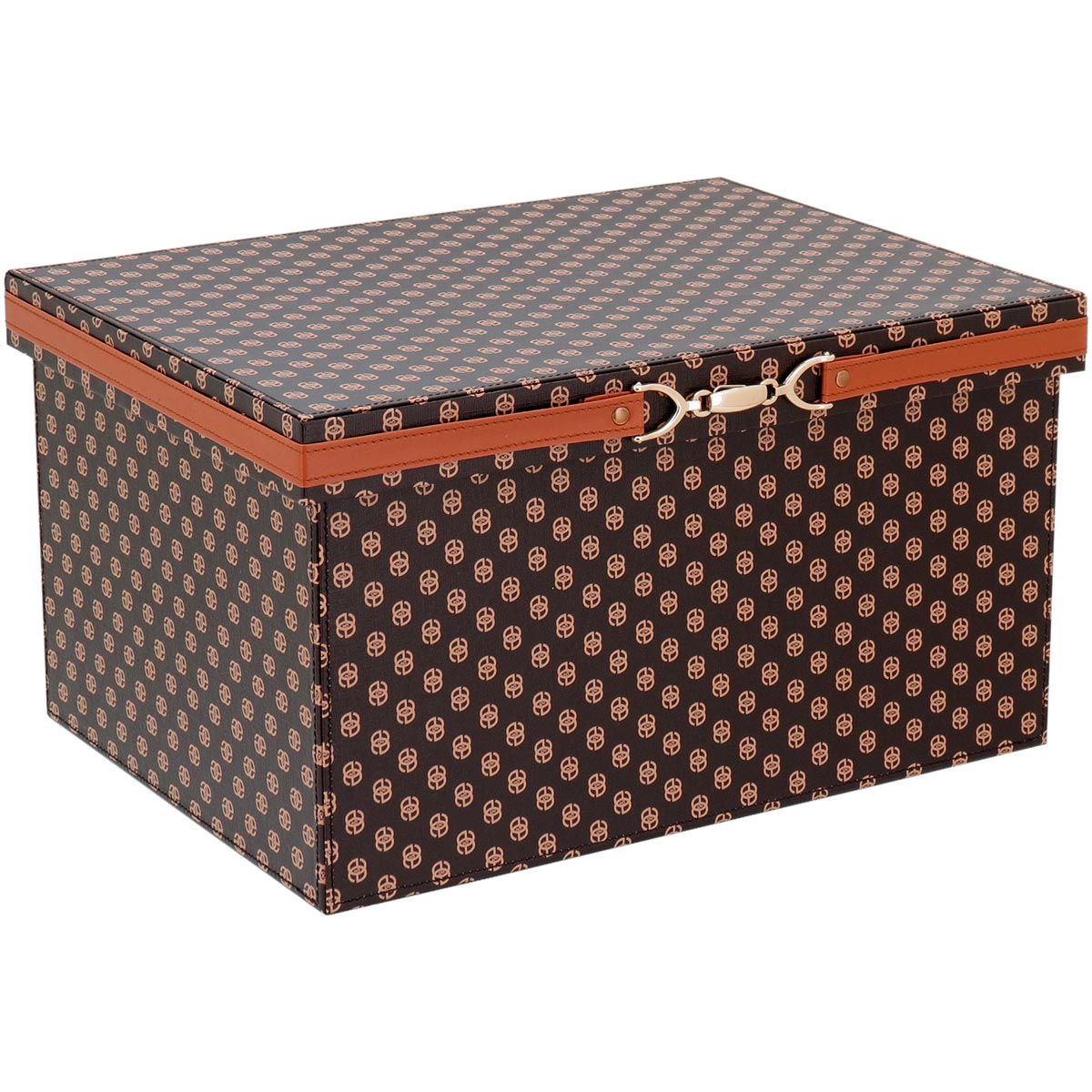 Caixa Organizadora Sintética Marrom Home&Co Francesca 2 Peças