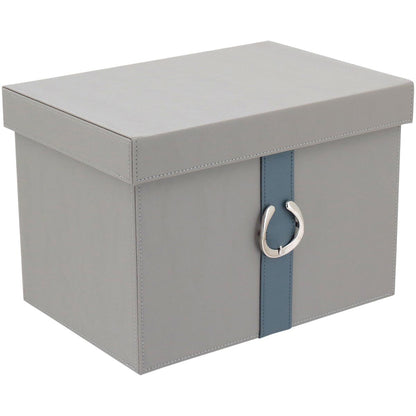 Caixa Organizadora Sintética Cinza 2 Peças Home&Co Saturno