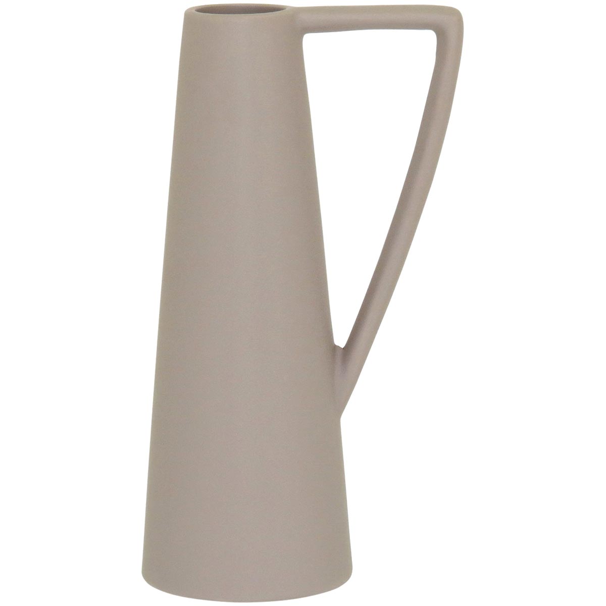 Vaso Shape Cerâmica 25x12x9cm Cinza