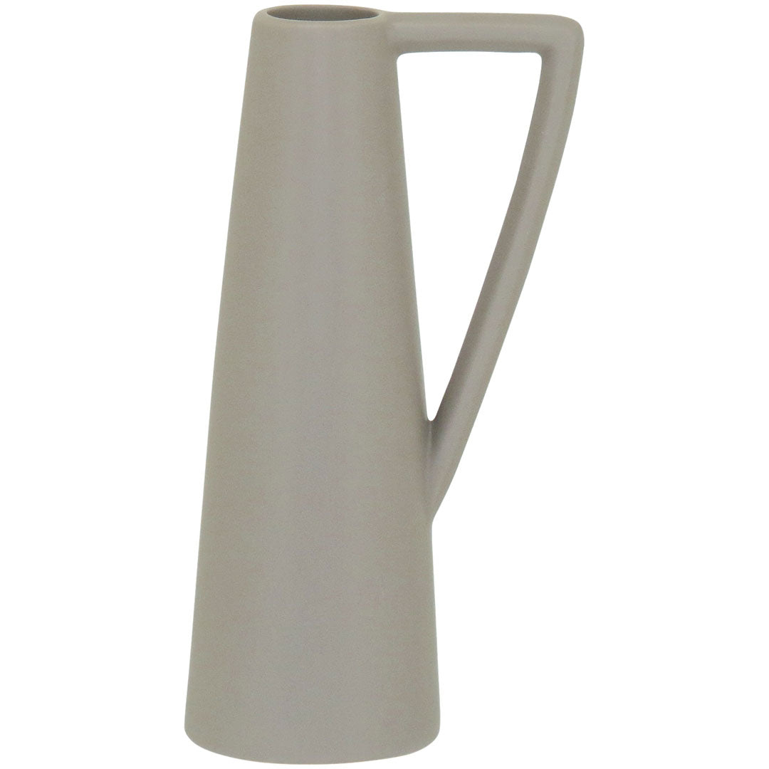 Vaso Shape Cerâmica 20x9x7cm Cinza