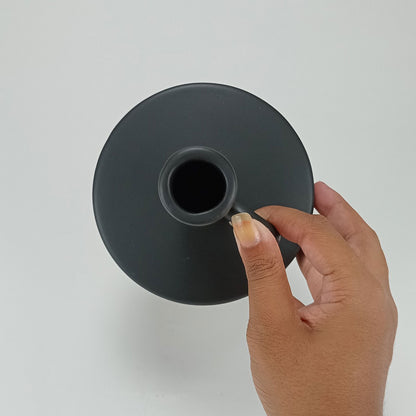 Vaso Shape Cerâmica 18x14x14cm Preto