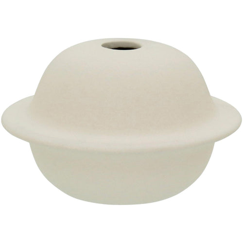 Vaso Cerâmica Branco Joana 7x12cm Decoração Elegante