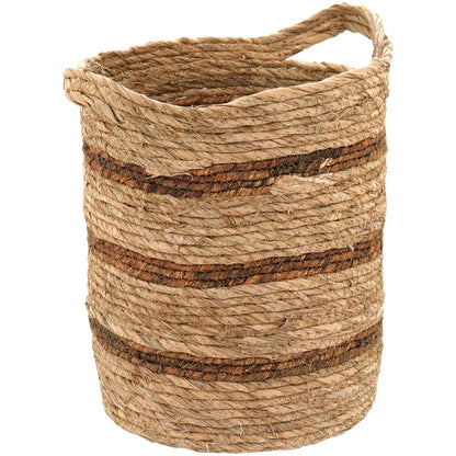 Cesta Organizadora Conjunto 3 Peças Tirta Fibra Natural Marrom