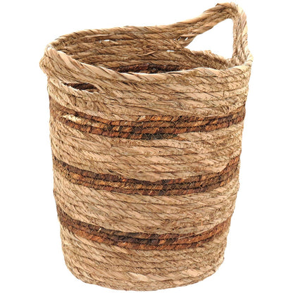 Cesta Organizadora Conjunto 3 Peças Tirta Fibra Natural Marrom