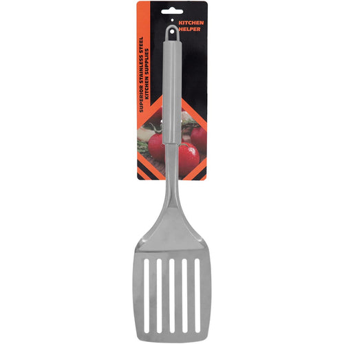 Espátula Vazada Inox Tasty 33cm Prata - Ergonomica e Resistente ao Calor