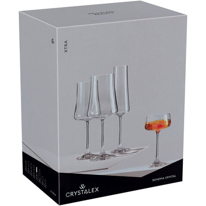Conjunto 6 Taças Champanhe Bohemia Xtra Cristal 210ml Transparente