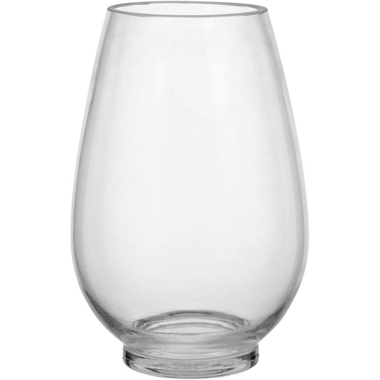 Vaso Jersey de Vidro Transparente 23x16cm para Arranjos Florais